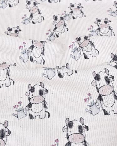 0,5 MTR. ♥ RIPPSTRICK JERSEY DORFKIND KUH ♥