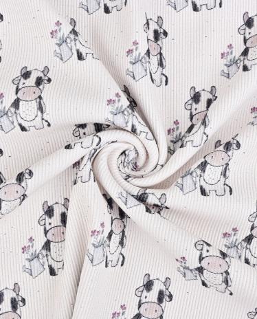 0,5 MTR. ♥ RIPPSTRICK JERSEY DORFKIND KUH ♥