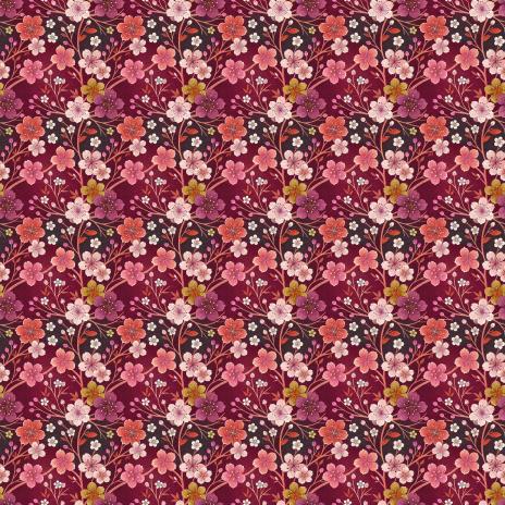 0,50 MTR. ♥ BERRY BLOSSOM Jersey ♥