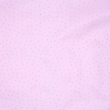 ACHTUNG VORBESTELLUNG LIEFERZEIT CA. 1 WOCHE  0,5 MTR. GLITZER STEINCHEN FEINE STREIFEN ROSA BAUMWOLL POPELINE