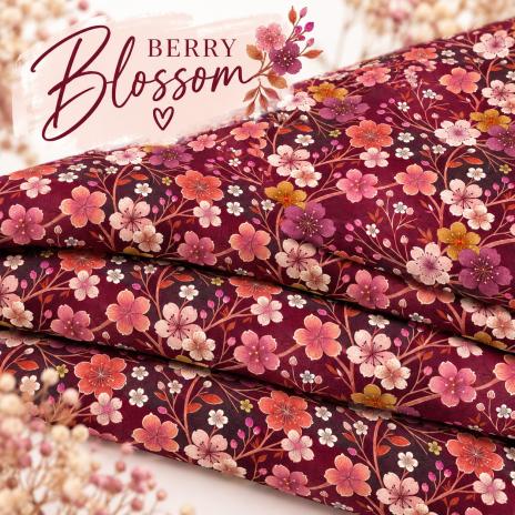 0,50 MTR. ♥ BERRY BLOSSOM Jersey ♥