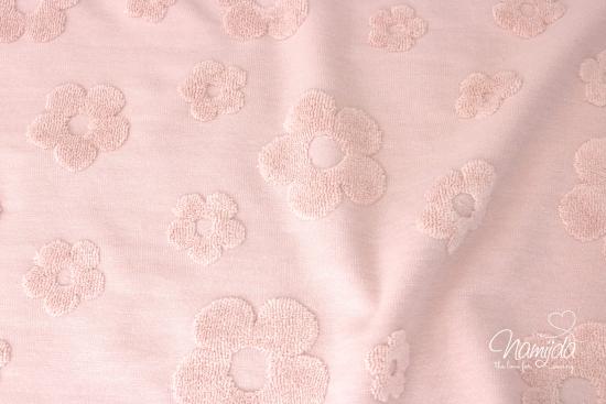 0,5 MTR. ♥ FROTTEE FLOWERS JACQUARD PUDER ♥