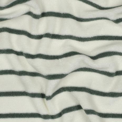 0,5 MTR. ♥ FROTTEE STREIFEN ECRU/MINZE ♥