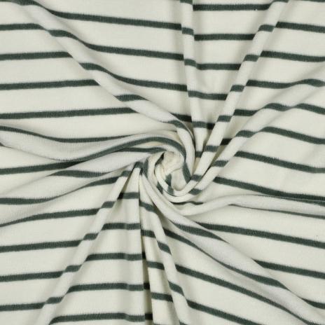 0,5 MTR. ♥ FROTTEE STREIFEN ECRU/MINZE ♥