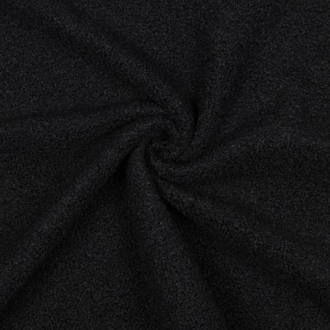 0,5 MTR. ♥ TEDDY  - FLEECE INNENSEITE  DOUBLEFACE SCHWARZ  ♥