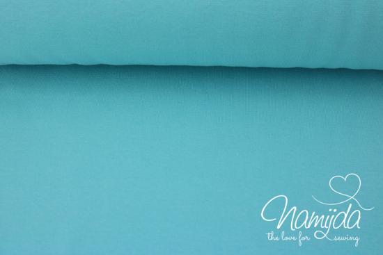 ♥0,5 Mtr. BIO Bündchen GLATT - EIS BLAU - Schlauch ♥