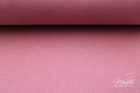 0,5 Mtr. ♥ FEINRIPP Bündchen - HIMBEER LIGHT - Schlauch ♥