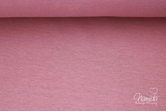 ♥0,5 Mtr.  BIO Bündchen GLATT - ALT MAUVE - Schlauch ♥