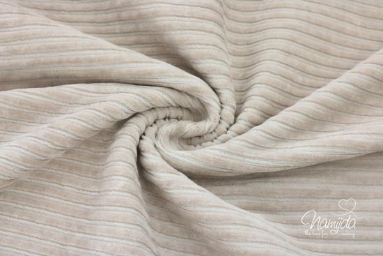 0,5 MTR. ♥ BREITCORD JERSEY - SAND - ELASTISCH ♥