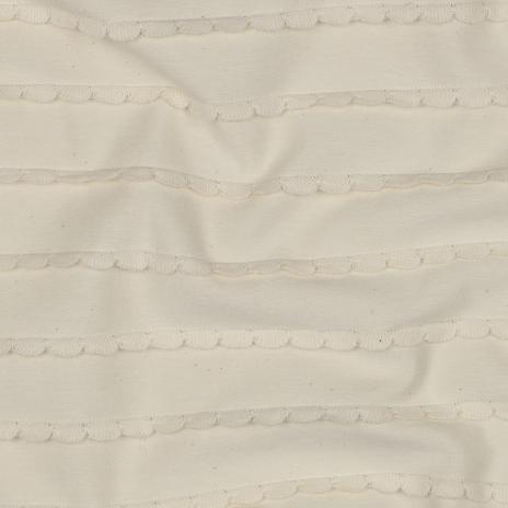 0,5 MTR. ♥ RÜSCHEN JERSEY - NATUR ♥