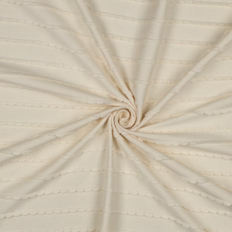 0,5 MTR. ♥ RÜSCHEN JERSEY - NATUR ♥