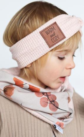 1 Stück - KuNSTLEDER LABEL - WARM and COZY - AUFNÄHER MIT VORGEDRUCKTER NÄHNAHT - 40mm x 40mm