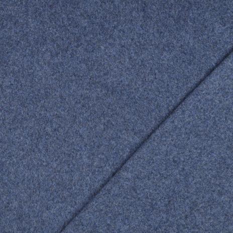 0,5 MTR. ♥ Doubelface Baumwollfleece JEANS MELANGE - 100% Baumwolle ♥
