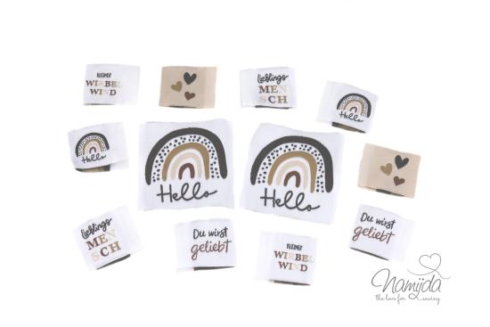 1 SET - WEBETIKETTEN SET NATURAL LOVE (12 Stück)