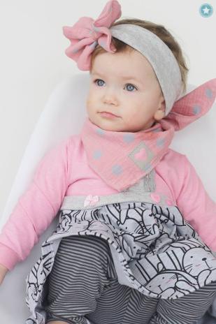 0,5 MTR. ♥ BAUMWOLLJERSEY POINTOILLE Lochstickerrei HELLGRau MeLIERT ♥