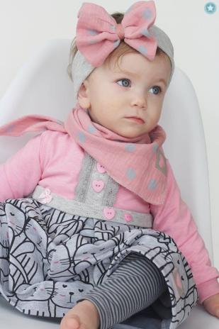 0,5 MTR. ♥ BAUMWOLLJERSEY POINTOILLE Lochstickerrei HELLGRau MeLIERT ♥