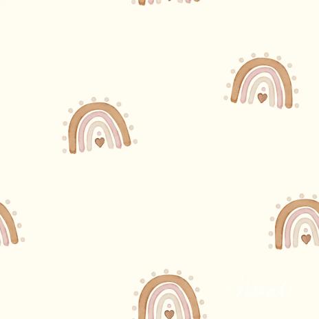 0,5 MTR. ♥ MuSSELIN PASTELL REGENBOGEN LIEBE ♥
