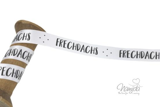 1 MTR - EIGENPRODUKTION HOODIE SATINBaND - FRECHDACHS!