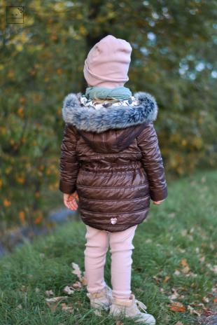 0,5 MTR. ♥ Abgesteppter Jackenstoff - GLÄNZEND BRAUN ♥ -