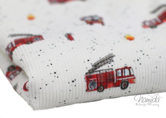 0,5 MTR.  ♥ RIPPSTRICK JERSEY FEUERWEHR SPRENKEL ♥