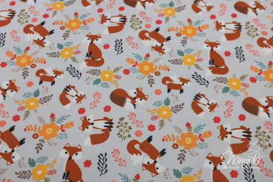 0,5 MTR. ♥ SOFTSHELL FoX LoVE GRAU/MINT ♥