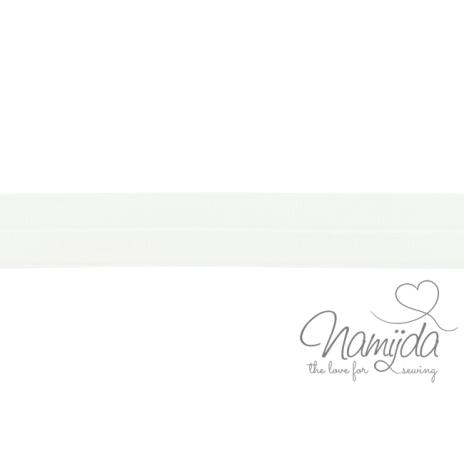 1 MTR. ♥ Elastisches Einfassband MATT - WeiSS - 20mm ♥