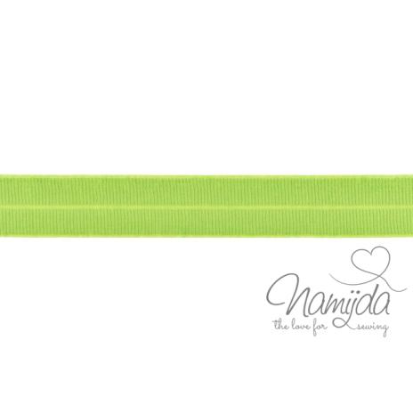 1 MTR. ♥ Elastisches Einfassband MATT - LIME - 20mm ♥