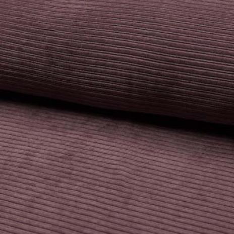 0,5 MTR. ♥ BREITCORD BAUMWOLL JERSEY - ALTMAUVE  - ELASTISCH  ♥