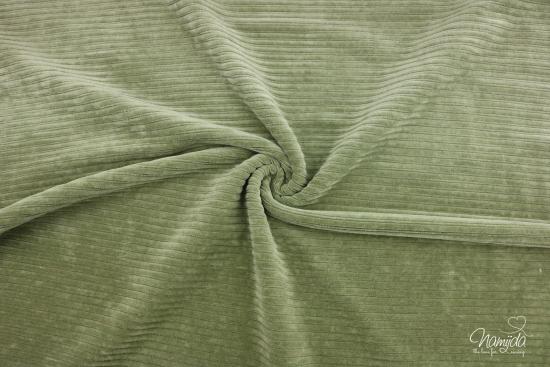 0,5 MTR. ♥ BREITCORD JERSEY - KHAKI LIGHT - ELASTISCH ♥