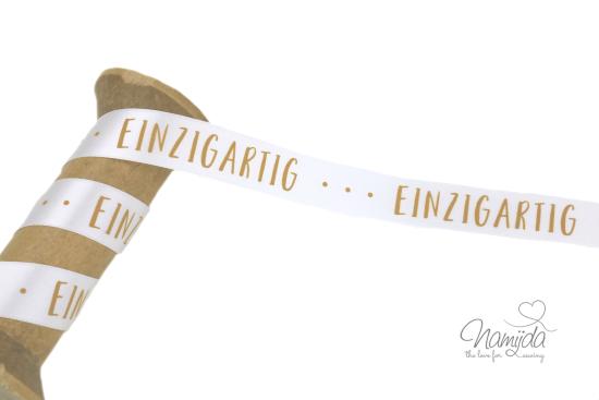 1 MTR - EIGENPRODUKTION HOODIE SATINBaND - EINZIGARTIG! GOLD
