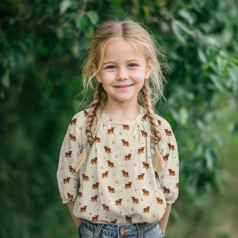 0,5 MTR. ♥ MuSSELIN DORFKIND KUH ♥