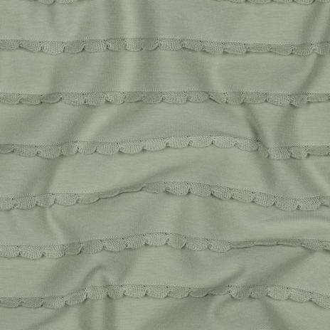 0,5 MTR. ♥ RÜSCHEN JERSEY - MINZE ♥