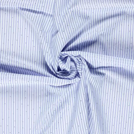 VORBESTELLUNG LIEFERZEIT CA. 1 WOCHE 0,5 MTR. GLITZER STEINCHEN STREIFEN NAVY/JEANS BAUMWOLL POPELINE