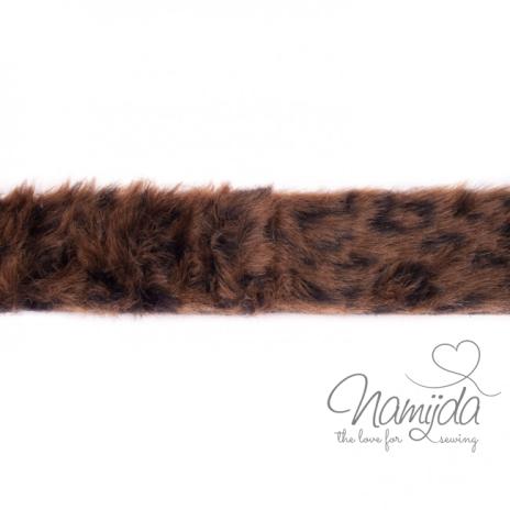 1 MTR. ♥ KUNST FeLLBORTE LEO HELLBRAUN - 4cm ♥