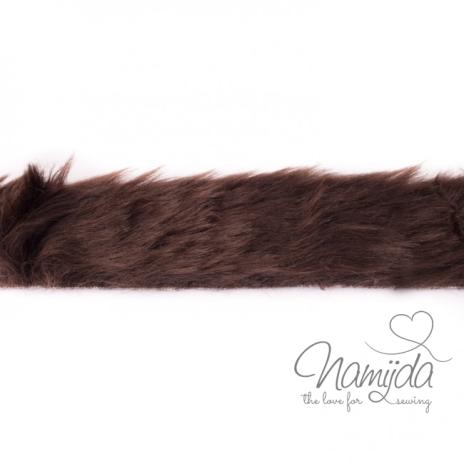 1 MTR. ♥ KUNST FeLLBORTE BRAUN - 4cm ♥
