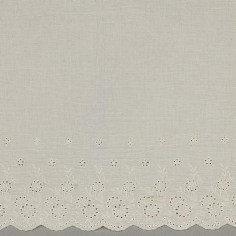 0,5 MTR. ♥ MuSSELIN GESTICKTE BOGENKANTE NATUR ♥