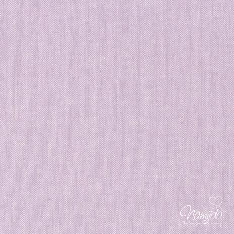 0,5 MTR. ♥ FISCHGRÄT BAUMWOLL LEINEN - FLIEDER ♥