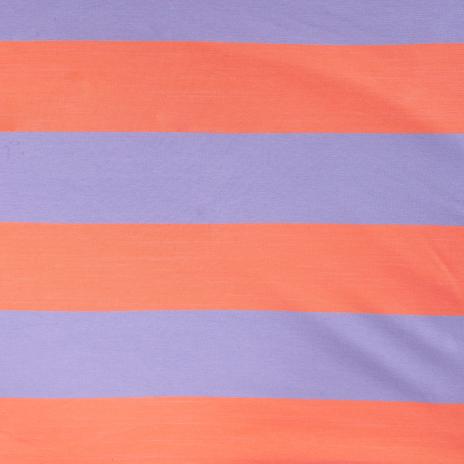 0,50 MTR. XL STREIFEN LILA ORANGE - FRENCH TERRY