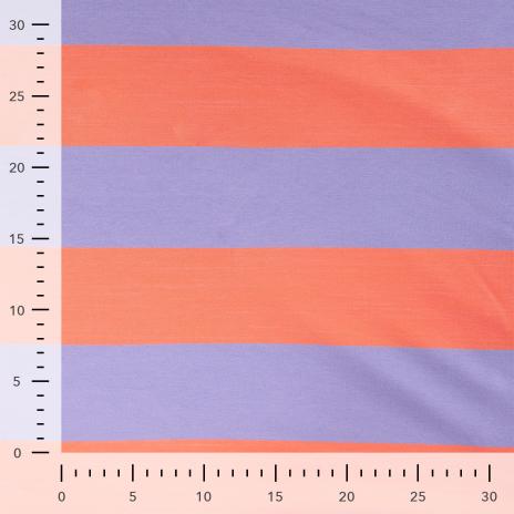 0,50 MTR. XL STREIFEN LILA ORANGE - FRENCH TERRY