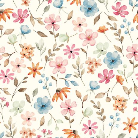 0,5 MTR. ♥ MuSSELIN SPRING FLoWERS ♥