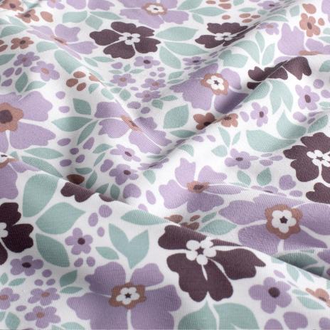 0,50 MTR. ♥ FLIEDER BLUMENZAUBER JERSEY ♥