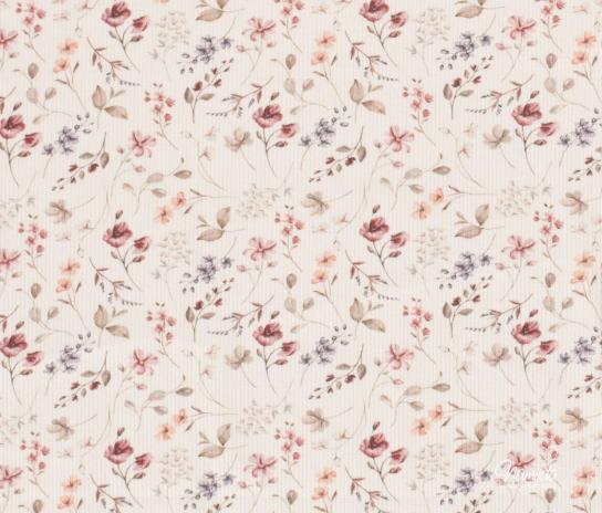 0,5 MTR. ♥ RIPPSTRICK JERSEY ROMANTIC FLOWERS ♥