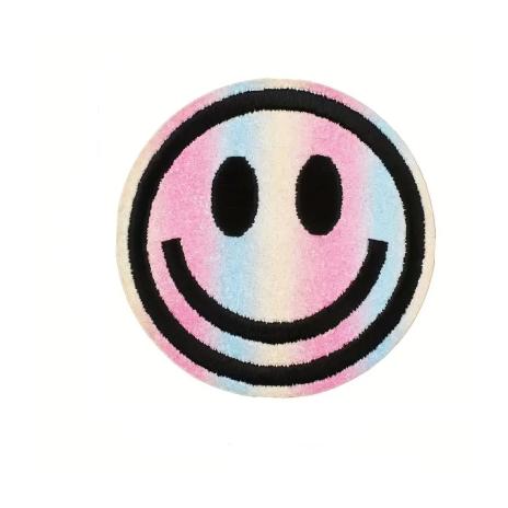 1 Stück - GLITZER SMILEY PATCH
