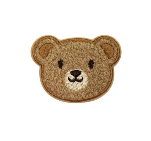1 Stück - BÄRCHEN BRAUN CHENILLE PATCH