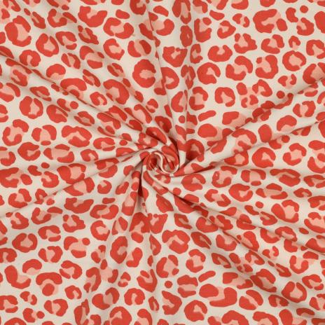 0,50 MTR. LEO LOVER NATURAL ORANGE SOFT TOUCH - FRENCH TERRY