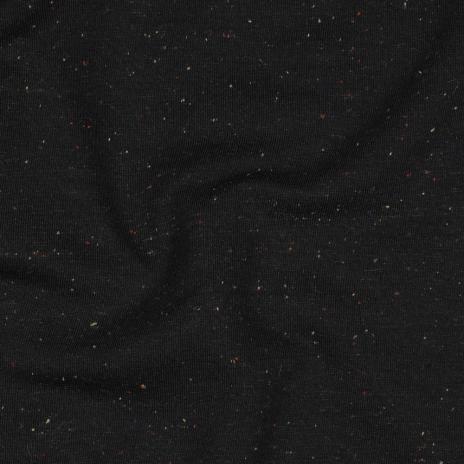 0,5 MTR. Kuschliger KONFETTI SWEAT SCHWARZ - bunte Tupfen - Farbeffekte