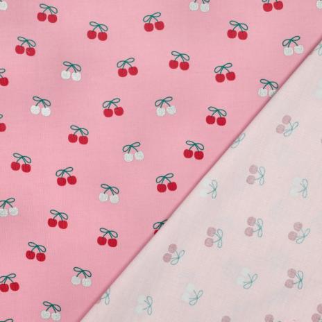0,5 MTR. ♥ WEICHER BABY FEINCORD KIRSCHEN FOIL ROSA ♥