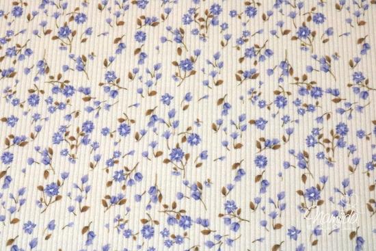 0,5 MTR.  ♥ RIPPSTRICK JERSEY STREUBLÜMCHEN FLIEDER/DUSTYBLUE ♥
