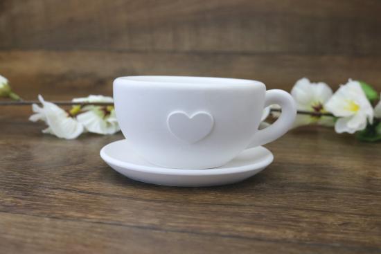 1 STÜCK ♥ GIESSFORM SILIKON LIEBLINGSTASSE MIT UNTERSETZER ♥