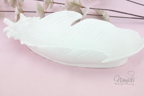 1 Stück ♥ GIESSFORM SILIKON - FEDERSCHALE  24,5x11cm  ♥